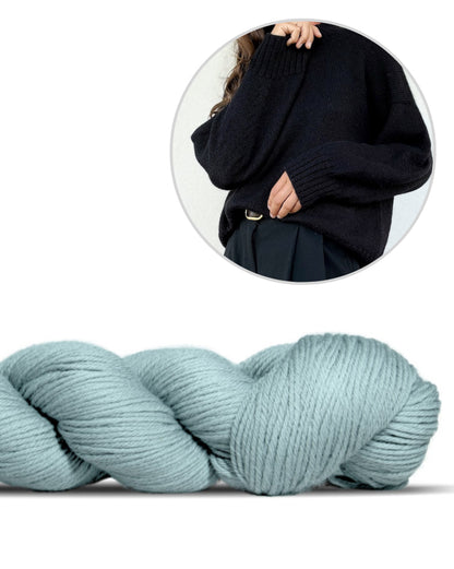 Refined Shoulder Sweater | afslappet elegant i Lovely Merino Treat fra Rosy Green Wool