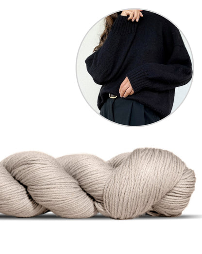 Refined Shoulder Sweater | afslappet elegant i Lovely Merino Treat fra Rosy Green Wool