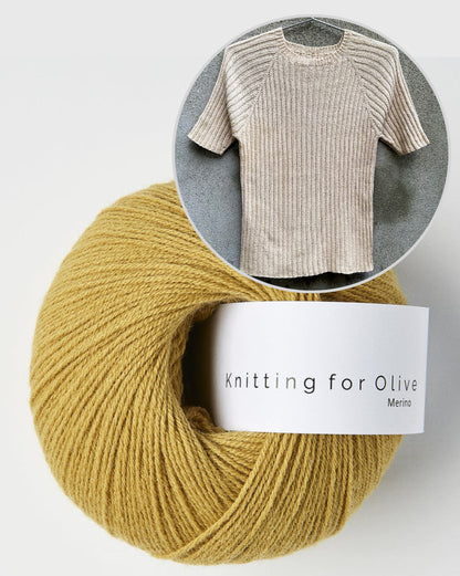 Rib Tee | feminines Shirt aus Merino von Knitting for Olive