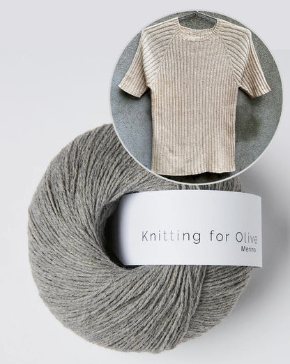 Rib Tee | feminines Shirt aus Merino von Knitting for Olive