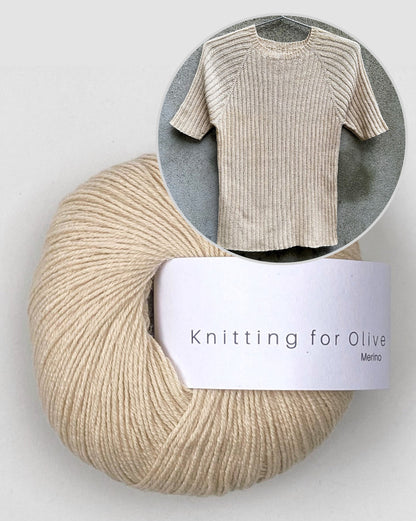 Rib Tee | feminines Shirt aus Merino von Knitting for Olive