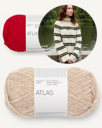 Ridge Sweater | rayures détaillées en satin de Sandnes Garn