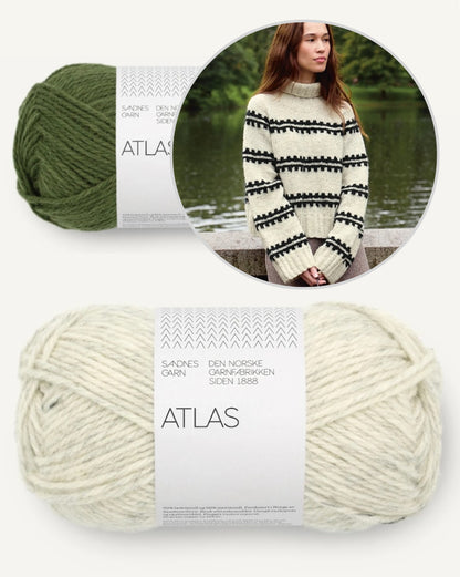 Ridge Sweater | rayures détaillées en satin de Sandnes Garn
