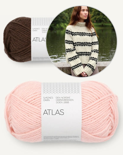 Ridge Sweater | rayures détaillées en satin de Sandnes Garn