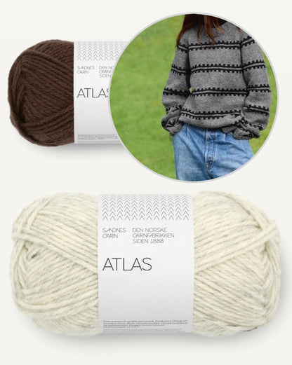 Ridge Sweater Man | Belles rayures d'Atlas de Sandnes Garn