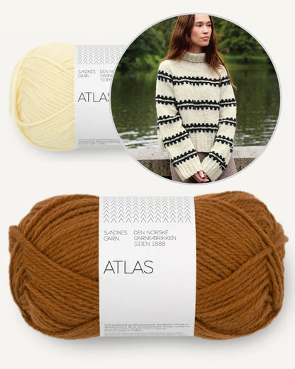 Ridge Sweater | rayures détaillées en satin de Sandnes Garn