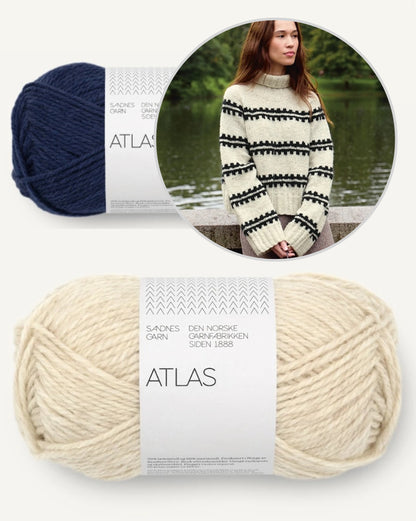 Ridge Sweater | rayures détaillées en satin de Sandnes Garn