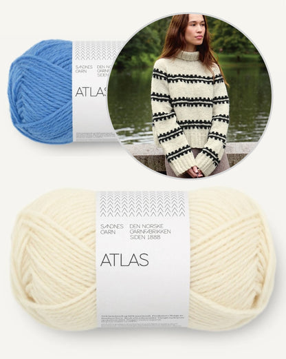 Ridge Sweater | rayures détaillées en satin de Sandnes Garn