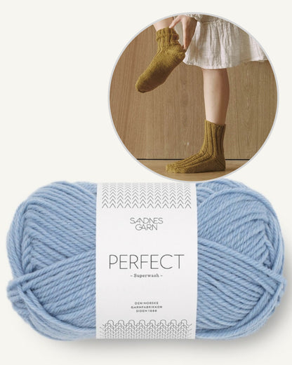 Chaussettes côtelées - avec patron gratuit | super facile avec Perfect de Sandnes Garn