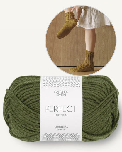 Chaussettes côtelées - avec patron gratuit | super facile avec Perfect de Sandnes Garn