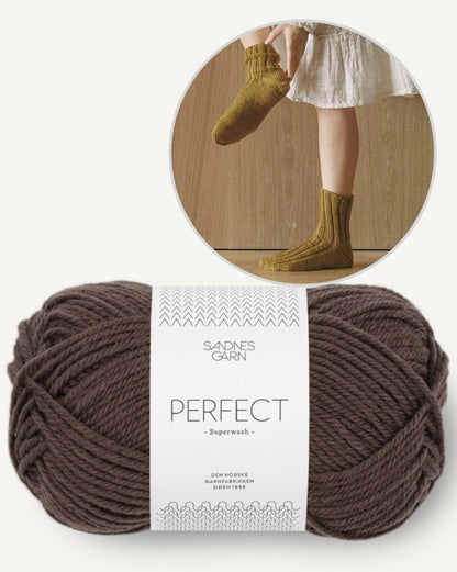 Chaussettes côtelées - avec patron gratuit | super facile avec Perfect de Sandnes Garn