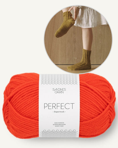 Chaussettes côtelées - avec patron gratuit | super facile avec Perfect de Sandnes Garn