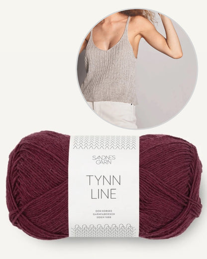Ribbed Singlet | delicate ribbed top made from Tynn Line by Sandnes Garn