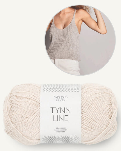 Ribbed Singlet | delicate ribbed top made from Tynn Line by Sandnes Garn
