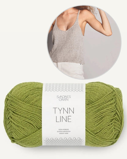 Ribbed Singlet | delicate ribbed top made from Tynn Line by Sandnes Garn