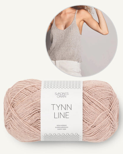 Ribbed Singlet | delicate ribbed top made from Tynn Line by Sandnes Garn