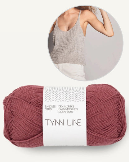 Ribbed Singlet | delicate ribbed top made from Tynn Line by Sandnes Garn