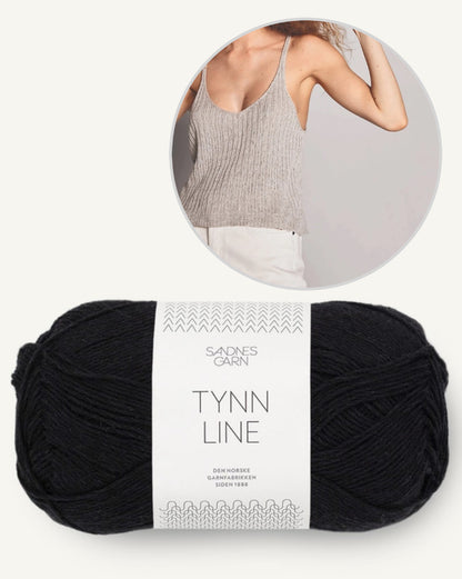 Ribbed Singlet | delicate ribbed top made from Tynn Line by Sandnes Garn