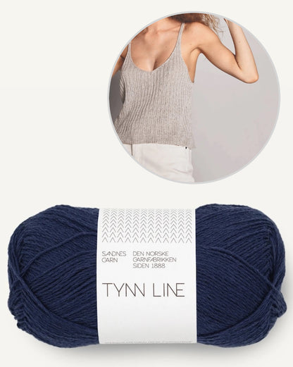 Ribbed Singlet | delicate ribbed top made from Tynn Line by Sandnes Garn