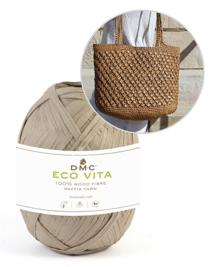 Riviera Bag | gehäkelte Strandtasche aus Eco Vita Raffia von DMC