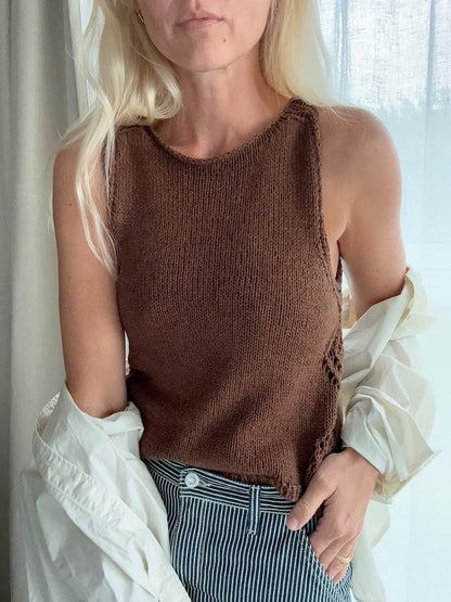 Romy Top | avec motif ajouré latéral en Pure Silk de Knitting for Olive