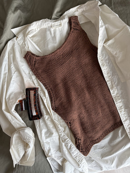 Romy Top | avec motif ajouré latéral en Pure Silk de Knitting for Olive