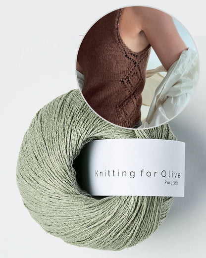Romy Top | avec motif ajouré latéral en Pure Silk de Knitting for Olive