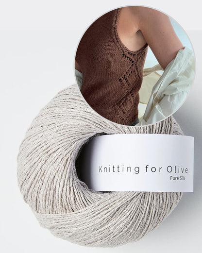 Romy Top | avec motif ajouré latéral en Pure Silk de Knitting for Olive