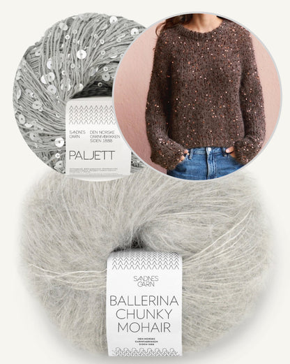 Rookie Sweater | for festive sparkling moments from Sequin and Ballerina Chunky Mohair by Sandnes Garn