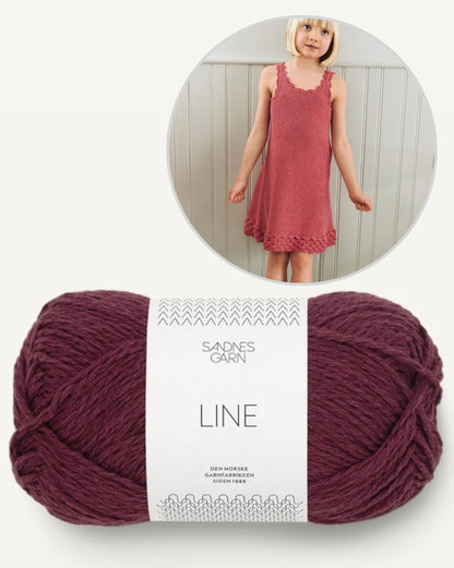 Roselyn Dress Kids | romantic crochet ruffles made from Line by Sandnes Garn
