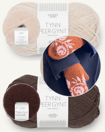 Rosie Mittens | vintage pattern from Tynn Peer Gynt and Tynn Silk Mohair by Sandnes Garn