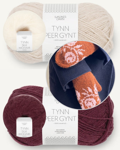 Rosie Mittens | vintage pattern from Tynn Peer Gynt and Tynn Silk Mohair by Sandnes Garn