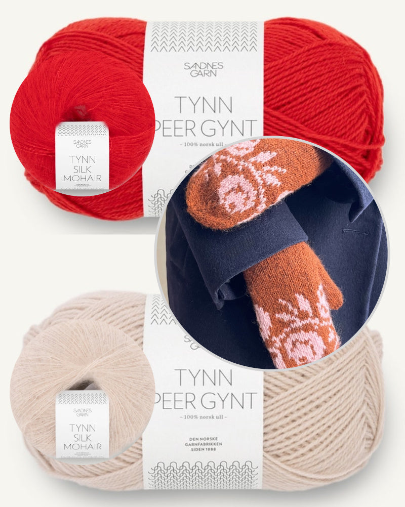 Rosie Mittens | vintage pattern from Tynn Peer Gynt and Tynn Silk Mohair by Sandnes Garn