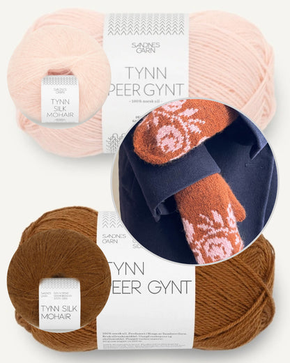 Rosie Mittens | vintage pattern from Tynn Peer Gynt and Tynn Silk Mohair by Sandnes Garn