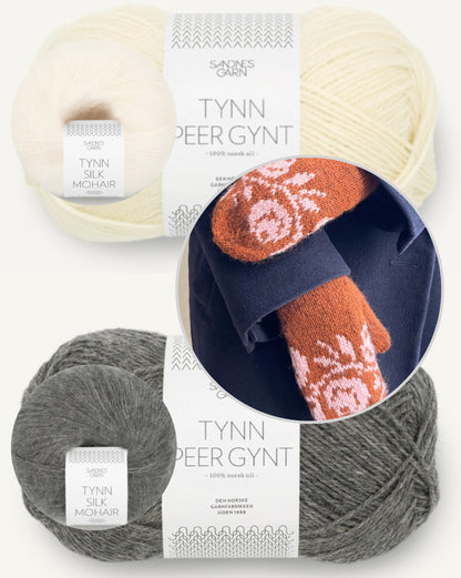 Rosie Mittens | vintage pattern from Tynn Peer Gynt and Tynn Silk Mohair by Sandnes Garn