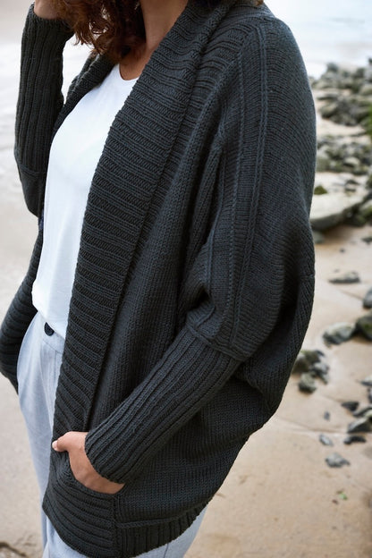 Strickset Rosy Green Wool Festa Cardigan