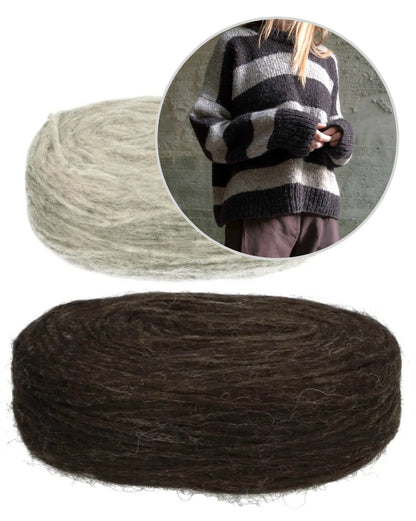 Sable Sweater | wide stripes made from Plötulopi by Lopi Island