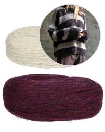 Sable Sweater | wide stripes made from Plötulopi by Lopi Island