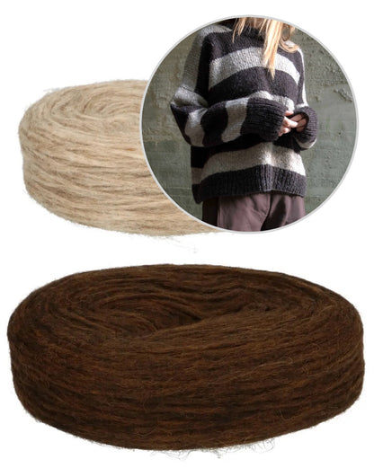 Sable Sweater | wide stripes made from Plötulopi by Lopi Island