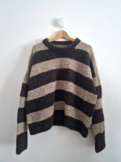 Sable Sweater | wide stripes made from Plötulopi by Lopi Island