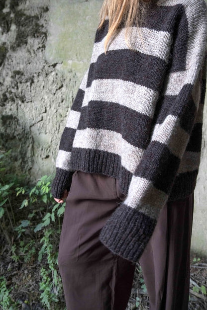 Sable Sweater | wide stripes made from Plötulopi by Lopi Island