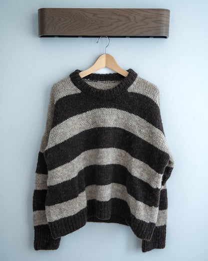 Sable Sweater | wide stripes made from Plötulopi by Lopi Island