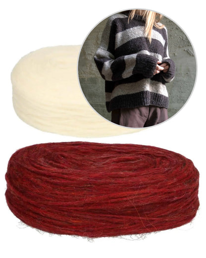 Sable Sweater | wide stripes made from Plötulopi by Lopi Island