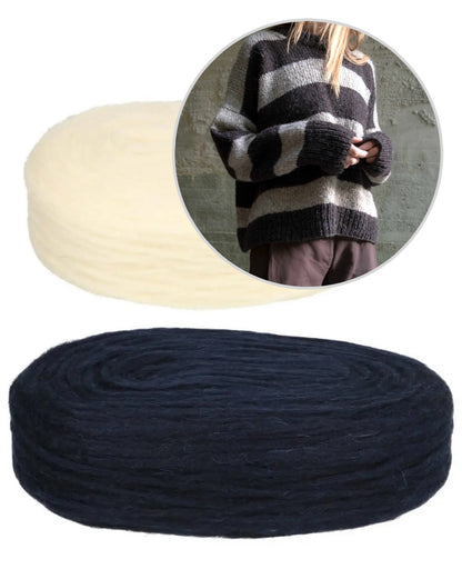 Sable Sweater | wide stripes made from Plötulopi by Lopi Island