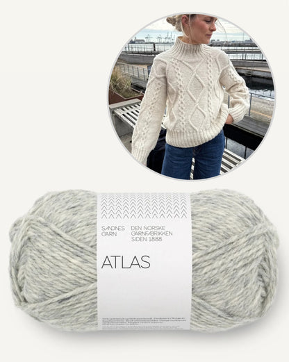 Saga Sweater | un motif torsadé enchanteur de Sandnes Garn en Atlas
