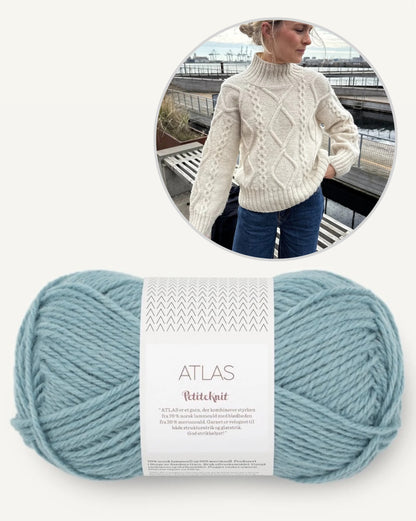 Saga Sweater | un motif torsadé enchanteur de Sandnes Garn en Atlas