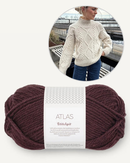 Saga Sweater | un motif torsadé enchanteur de Sandnes Garn en Atlas