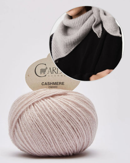 Écharpe Marin | châle délicat en demi-côtes anglaises avec Classic Cashmere de Cardiff