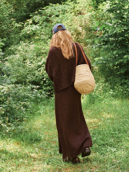 Pull Brady | motif torsadé intemporel en Sunday et Tynn Silk Mohair