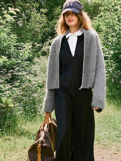 Tia Zipper Jacket | zeitlos cool aus Sunday und Tynn Silk Mohair von Sandnes - 2507 DIY